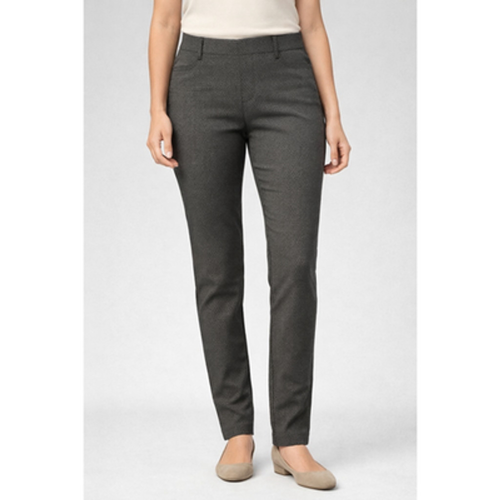 Mario Serrani Ankle Pull On Pants M Olive Green Geo